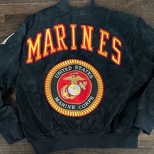 MICHAEL HOBAN MARINES SUEDE BOMBER JACKET WHERE M I